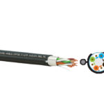 ქსელის კაბელი გარე მონტაჟის (ტროსით) CAT 5e F/UTP 4x2x24 AWG-CU - PE - DATA CABLE with Messenger OUTDOOR (Z11442-AP)