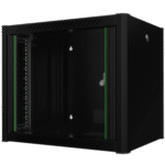 კედლის საკომუნიკაციო კარადა - 9U, 600x450მმ, შავი, Mirsan