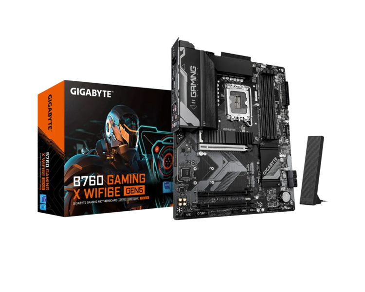 9mb76gx65-00-g1001-6343-34 დედა დაფა: Gigabyte B760 GAMING X WIFI6E GEN5 1.0 4DDR5 LGA1700 - 9MB76GX65-00-G10 - Image 1
