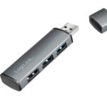 USB ჰაბი: Logilink UA0395 USB 3.2 Gen2 3-port Hub with Aluminum Casing