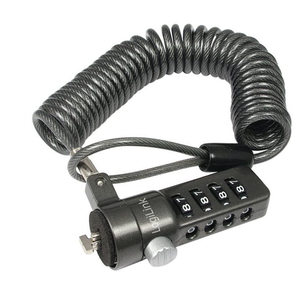ნოუთბუქის ჩამკეტი: Logilink NBS004 Notebook security lock with combination Black