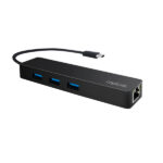 USB ჰაბი: Logilink UA0313 USB 3.1 Type-C 3-port Hub with Gigabit LAN