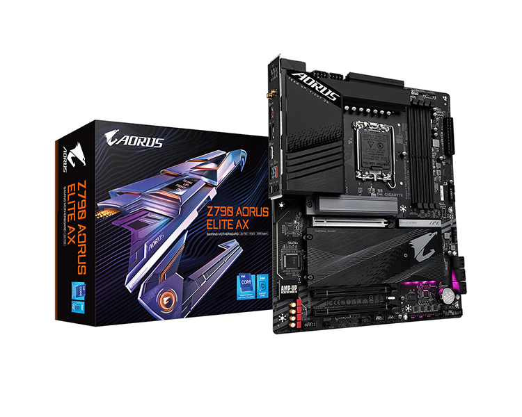 Z790_AORUS_ELITE_AX01 დედა დაფა: Gigabyte Z790 AORUS ELITE AX 1.1 4DDR5 LGA1700 - 9MZ79AELX-00-G11 - Image 1
