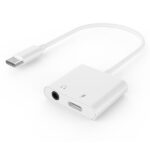 ადაპტერი: Gembird A-CM-3.5FP-01 Audio adapter cable USB Type-C to 3.5mm+power socket White