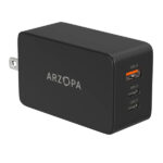 დამტენი: Arzopa C65 GaN Fast Charger USB/2xUSB-C 65W