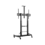 ტელევიზორის სადგამი: Gembird TVS-100T-02 Height adjustable TV floor stand with caster wheels 60" - 100"
