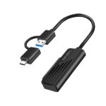 ადაპტერი: Logilink AU0062 USB-A/USB-C 2-in-1 to SATA Adapter USB 3.2 Gen1 Compatible Black