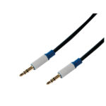 კაბელი: Logilink BASC15 Audio Cable 3.5 mm 3-pin/M to 3.5 mm 3-pin/F Black/Blue 1.5 m