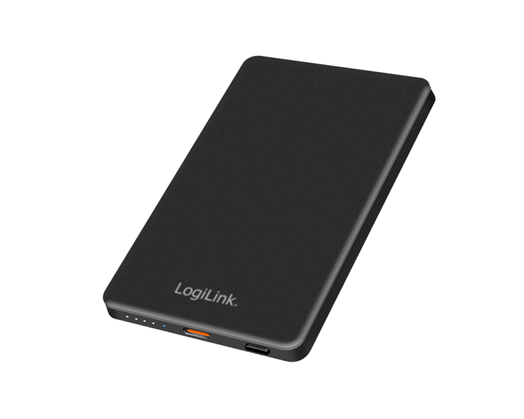 logilink-pa035201-9696-58 დამტენი: Logilink PA0352 Magnetic Power Bank 5.000 mAh USB-C PD 15^W Black - Image 1
