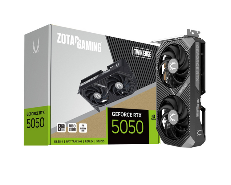 zt-b50500e-10m01-3908-51 ვიდეო დაფა: Zotac GAMING GeForce RTX5050 Twin Edge 8GB 128-Bit GDDR6 - ZT-B50500E-10M - Image 1