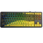 კლავიატურა: AULA F87pro Rechargeable Wireless Mechanical Keyboard Contour keycap (Matcha Latte Switch)