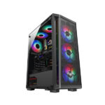 ქეისი: AULA FZ002 4x120mm ARGB Fans Mid Tower Black
