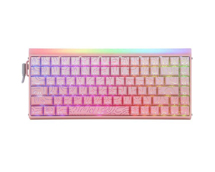 aula-hero-84-rgbgpn04-6837-89 კლავიატურა: AULA HERO 84 RGB Wired Gaming Keyboard side-engraved keycaps Gradient Pink (Dragon King Magnetic Switch) - Image 1