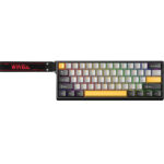 კლავიატურა: AULA WIN60 HE MAX RGB Wired Gaming Keyboard Dark Grey/Light gray/Yellow (Wing Chun Magnetic Switch)