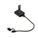 მყარი დისკის დოქ სადგური: Gembird DD-U3M2 Desktop USB Type-C M.2 SATA & NVME SSD drive docking station black