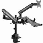 მონიტორის საკიდი: Gembird MA-DA3-02 Desk mounted adjustable monitor arm with notebook tray (full-motion) 17"-32"