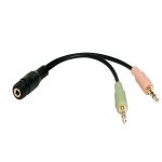 ადაპტერი: Logilink CA0020 Audio adapter 3.5 stereo 4p. female to 2 x 3.5 stereo male