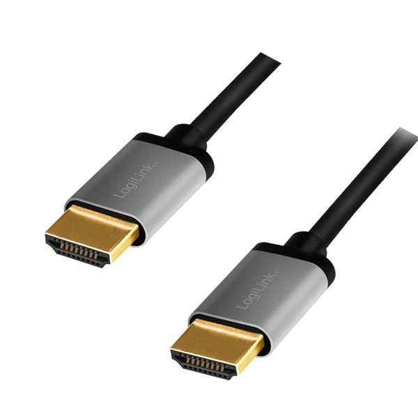კაბელი: Logilink CHA0101 4K/60Hz HDMI Cable Aluminum Black/Grey 2m