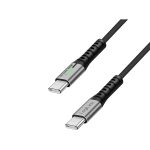 კაბელი: Logilink CU0434 4K/60Hz USB Type-C Gen2x2 100W 20Gbps LED Metal Black 2m