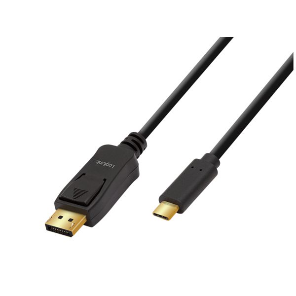 კაბელი: Logilink UA0335 4K/60Hz USB Type-C 3.2 Gen1 to DP Cable Black 1.8m