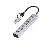 USB ჰაბი: Logilink UA0441 USB-C 7-Port Hub 5Gbps Silver