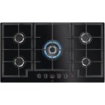 Hob/ AEG/ AEG HKB95450NB / 5Gas / 90cm / Black Glass