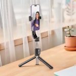 Selfie Stick/ Hoco K20 Prior live broadcast holder black - Image 5