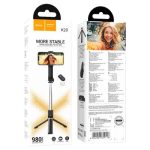 Selfie Stick/ Hoco K20 Prior live broadcast holder black - Image 7