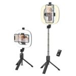 Selfie Stick/ Hoco LV03 Plus Showfull fill light live broadcast holder black