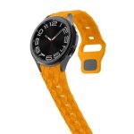 Smart Watch Band/ For Samsung Galaxy Watch FE 40mm KALEBOL KLB-ZQWFKGJ-001 / Watch 4 / 5 / 6 Football Pattern Silicone Watch Strap Band - Orange - Image 3
