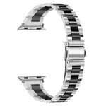 Smart Watch Band/ For Samsung Galaxy Watch5 / Watch4 316L Stainless Steel 3-Bead Watch Strap 20mm Replace Band - Silver+Black
