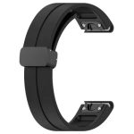Smart Watch Band/ For Samsung Galaxy Watch 6 / 6 Classic / 5 / 4 / Huawei Watch GT 3 42mm Watch Strap Black Buckle 20mm Magnetic Silicone Band - Black - Image 2