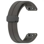 Smart Watch Band/ For Samsung Galaxy Watch 6 / 6 Classic / 5 / 4 / Huawei Watch GT 3 42mm Watch Strap Black Buckle 20mm Magnetic Silicone Band - Dark Grey - Image 2