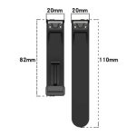 Smart Watch Band/ For Samsung Galaxy Watch 6 / 6 Classic / 5 / 4 / Huawei Watch GT 3 42mm Watch Strap Black Buckle 20mm Magnetic Silicone Band - Dark Grey - Image 7