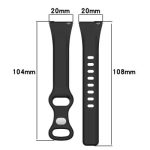 Smart Watch Band/ 20mm Watch Band for Samsung Galaxy Watch Huawei Watch GT 3 42mm , Silicone  Wrist Strap - Black - Image 6