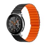 Smart Watch Band/ For Samsung Galaxy Watch 5 Silicone Watch Strap 20mm Magnetic Adjustable Wrist Band - Black / Orange - Image 2