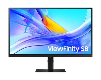 Monitor/ Samsung/ ViewFinity S8 LS27D804UAIXCI 27" 4K 3840 x 2160 IPS 5ms 60Hz Type-C Black