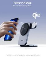 Wireless Charger/ Aukey 3 in-1 15W LC-MC312 MagFusion Z Qi2 Foldable Wireless Charging Station Gray - Image 3