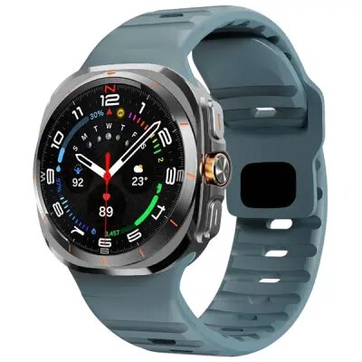 164137_1589_1 Smart Watch Band/ For Samsung Galaxy Watch Ultra 47mm Silicone Watch Band Breathable Sport Watch Strap - Ocean Blue - Image 1