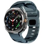 Smart Watch Band/ For Samsung Galaxy Watch Ultra 47mm Silicone Watch Band Breathable Sport  Watch Strap - Black Grey Camouflage