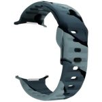 Smart Watch Band/ For Samsung Galaxy Watch Ultra 47mm Silicone Watch Band Breathable Sport  Watch Strap - Black Grey Camouflage - Image 4