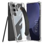 Mobile Phone Case/ GKK 10873 For Samsung S25 Ultra Case Airbag Shockproof Phone Cover with Wrist Strap - Black