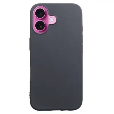 164250_7250_1 Mobile Phone Case/ For iPhone 16 Case Shockproof 1.2mm TPU Matte Phone Cover Balck - Image 1