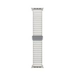 Mobile and Smartphones/ ZTE/ For Apple Watch Series 10 42mm / 9 8 7 41mm / SE (2023) SE (2022) SE 6 5 4 40mm / 3 2 1 38mm Wavy Texture Nylon Strap - White - Image 2