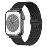 Mobile and Smartphones/ ZTE/ KALEBOL Magnetic Buckle Watch Band for Apple Watch Series 10 9 8 7 SE 6 5 4 3 2 1 42mm 41mm 40mm 38mm Stainless Steel Strap - Black