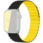 Mobile and Smartphones/ ZTE/ KALEBOL Magnetic Watch Band for Apple Watch Series 10 9 8 7 SE 6 5 4 3 2 1 42mm 41mm 40mm 38mm Silicone Adjustable Strap - Black Yellow - Image 2