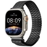 Mobile and Smartphones/ ZTE/ LEMONDA Magnetic Strap For Apple Watch Series 10 Ultra 9 8 7 SE 6 5 4 3 2 1 46mm 49mm 45mm 44mm 42mm Metal Watch Band - Black