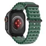 Mobile and Smartphones/ ZTE/ Ocean Watch Strap for Apple Watch Series 10 Ultra 9 8 7 SE 6 5 4 3 2 1 46mm 49mm 45mm 44mm 42mm Silicone Band - Green+Black Buckle - Image 4