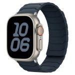 Mobile and Smartphones/ ZTE/ Silicone Strap for Apple Watch Series 10 Ultra 9 8 7 SE 6 5 4 3 2 1 46mm 49mm 45mm 44mm 42mm Magnetic Band - Midnight Blue