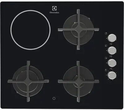 Hob/ Electrolux/ Electrolux EGE6182NOK / 3Gas+1Electric / 60cm / Black Glass
